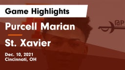 Purcell Marian  vs St. Xavier  Game Highlights - Dec. 10, 2021