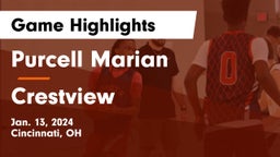 Purcell Marian  vs Crestview  Game Highlights - Jan. 13, 2024