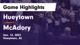 Hueytown  vs McAdory  Game Highlights - Jan. 14, 2022