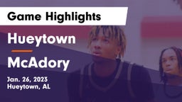 Hueytown  vs McAdory  Game Highlights - Jan. 26, 2023