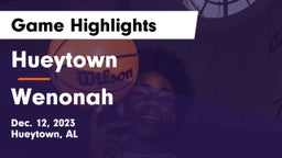 Hueytown  vs Wenonah  Game Highlights - Dec. 12, 2023