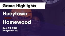 Hueytown  vs Homewood  Game Highlights - Dec. 28, 2023