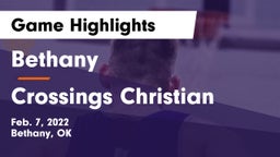 Bethany  vs Crossings Christian  Game Highlights - Feb. 7, 2022