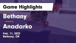 Bethany  vs Anadarko  Game Highlights - Feb. 11, 2022