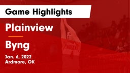 Plainview  vs Byng  Game Highlights - Jan. 6, 2022