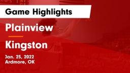 Plainview  vs Kingston  Game Highlights - Jan. 25, 2022