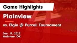 Plainview  vs vs. Elgin @ Purcell Tournament Game Highlights - Jan. 19, 2023