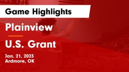 Plainview  vs U.S. Grant  Game Highlights - Jan. 21, 2023