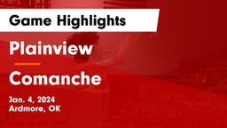 Plainview  vs Comanche  Game Highlights - Jan. 4, 2024