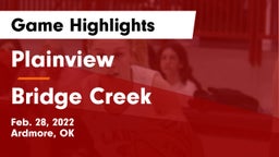 Plainview  vs Bridge Creek  Game Highlights - Feb. 28, 2022