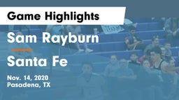 Sam Rayburn  vs Santa Fe  Game Highlights - Nov. 14, 2020