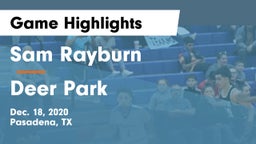 Sam Rayburn  vs Deer Park  Game Highlights - Dec. 18, 2020