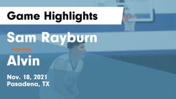 Sam Rayburn  vs Alvin  Game Highlights - Nov. 18, 2021