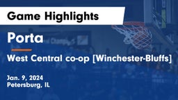 Porta  vs West Central co-op [Winchester-Bluffs]  Game Highlights - Jan. 9, 2024