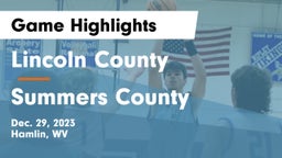 Lincoln County  vs Summers County Game Highlights - Dec. 29, 2023