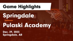 Springdale  vs Pulaski Academy Game Highlights - Dec. 29, 2023