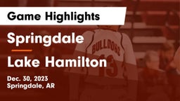 Springdale  vs Lake Hamilton  Game Highlights - Dec. 30, 2023