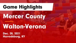 Mercer County  vs Walton-Verona  Game Highlights - Dec. 28, 2021