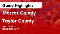 Mercer County  vs Taylor County  Game Highlights - Jan. 14, 2022