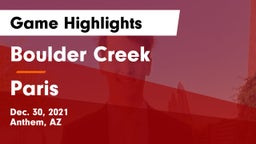 Boulder Creek  vs Paris  Game Highlights - Dec. 30, 2021