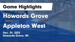 Howards Grove  vs Appleton West  Game Highlights - Dec. 29, 2023