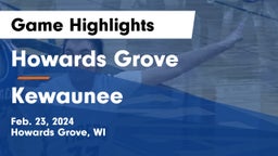 Howards Grove  vs Kewaunee  Game Highlights - Feb. 23, 2024