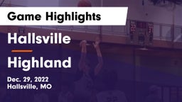 Hallsville  vs Highland  Game Highlights - Dec. 29, 2022