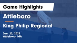 Attleboro  vs King Philip Regional  Game Highlights - Jan. 20, 2022