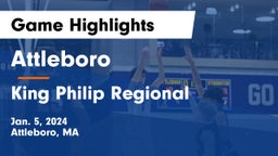 Attleboro  vs King Philip Regional  Game Highlights - Jan. 5, 2024