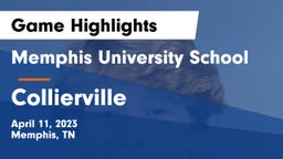 Memphis University School vs Collierville  Game Highlights - April 11, 2023
