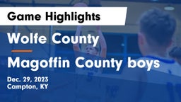 Wolfe County  vs Magoffin County boys Game Highlights - Dec. 29, 2023