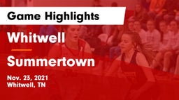 Whitwell  vs Summertown  Game Highlights - Nov. 23, 2021