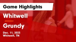 Whitwell  vs Grundy  Game Highlights - Dec. 11, 2023