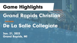 Grand Rapids Christian  vs De La Salle Collegiate Game Highlights - Jan. 21, 2023