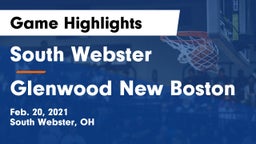 South Webster  vs Glenwood New Boston Game Highlights - Feb. 20, 2021