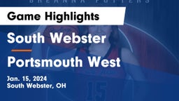 South Webster  vs Portsmouth West  Game Highlights - Jan. 15, 2024