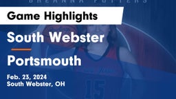 South Webster  vs Portsmouth  Game Highlights - Feb. 23, 2024