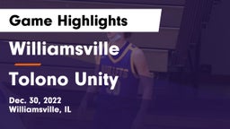 Williamsville  vs Tolono Unity Game Highlights - Dec. 30, 2022