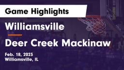 Williamsville  vs Deer Creek Mackinaw Game Highlights - Feb. 18, 2023