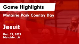 Metairie Park Country Day  vs Jesuit  Game Highlights - Dec. 21, 2021
