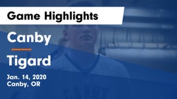 Canby  vs Tigard  Game Highlights - Jan. 14, 2020