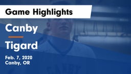 Canby  vs Tigard  Game Highlights - Feb. 7, 2020