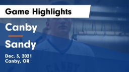 Canby  vs Sandy  Game Highlights - Dec. 3, 2021
