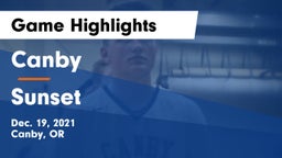 Canby  vs Sunset  Game Highlights - Dec. 19, 2021