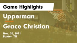 Upperman  vs Grace Christian  Game Highlights - Nov. 20, 2021