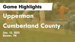 Upperman  vs Cumberland County  Game Highlights - Jan. 12, 2022