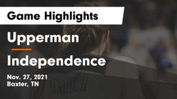 Upperman  vs Independence  Game Highlights - Nov. 27, 2021