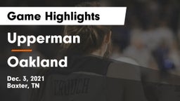 Upperman  vs Oakland  Game Highlights - Dec. 3, 2021