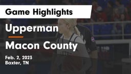Upperman  vs Macon County  Game Highlights - Feb. 2, 2023
