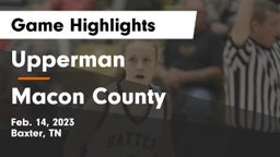 Upperman  vs Macon County  Game Highlights - Feb. 14, 2023